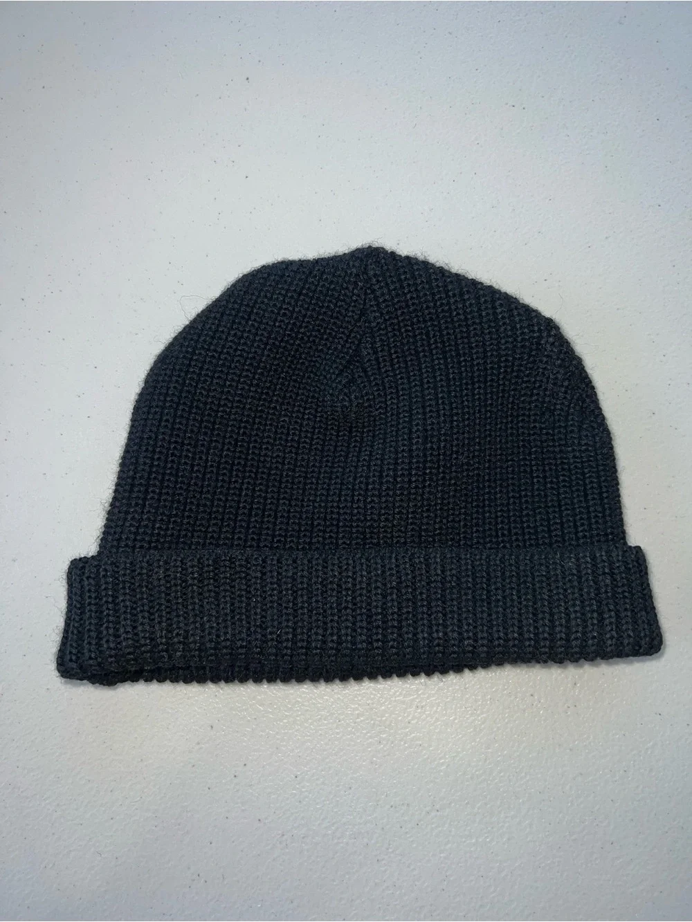 Saint James Canot Purl Knit Wool Beanie Black